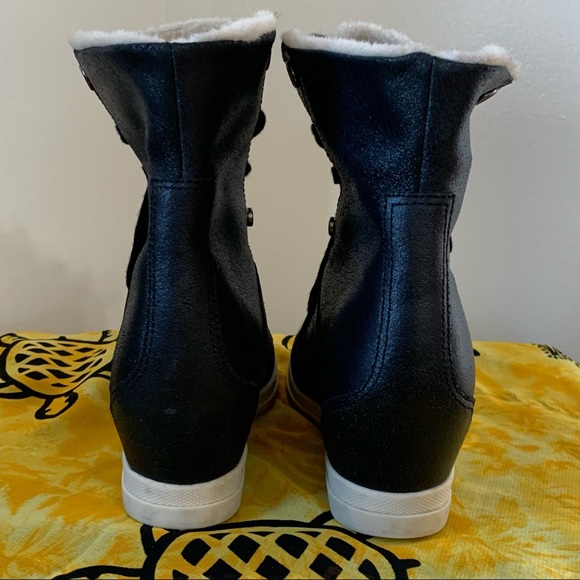 Palladium Leather Ecuador Pilot Wedge Winter Boots - Picture 9 of 13